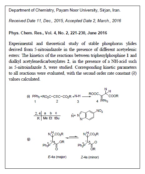 Experimental and Theoretical Study of Stable Phosphorus Ylides Derived from 5-Nitroindazole in the Presence of Different Acetyelenic Esters: Furthure Insight into the Reaction Mechanism 
