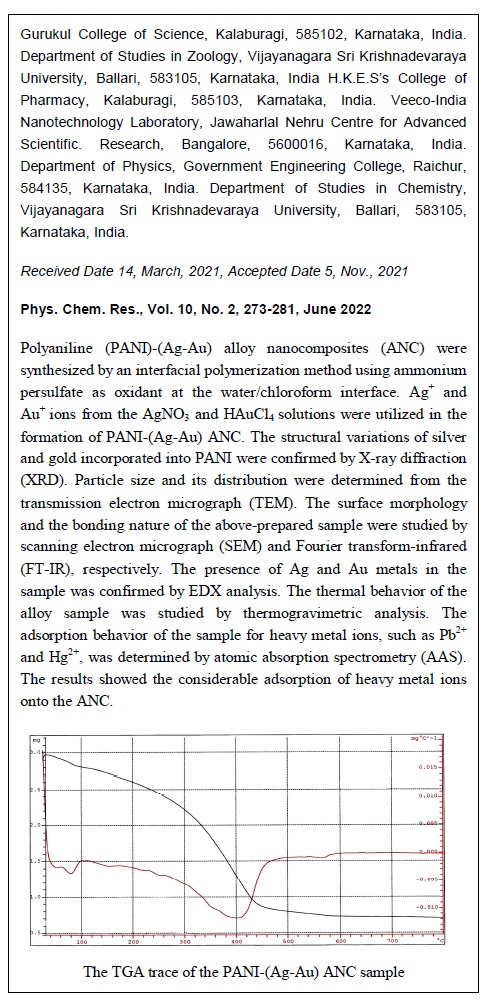 Interfacial Synthesis of Polyaniline-(Ag-Au) Alloy Nanocomposite 